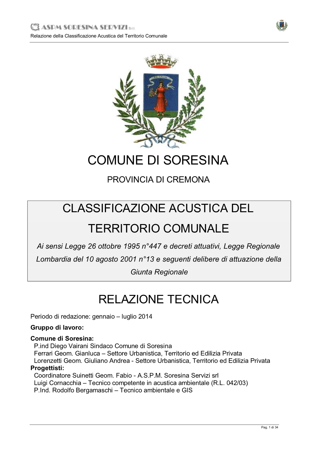 Comune Di Soresina Provincia Di Cremona