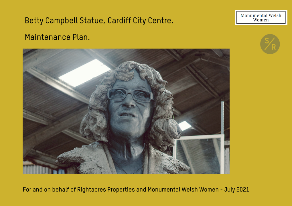 Betty Campbell Statue, Cardiff City Centre. Maintenance Plan