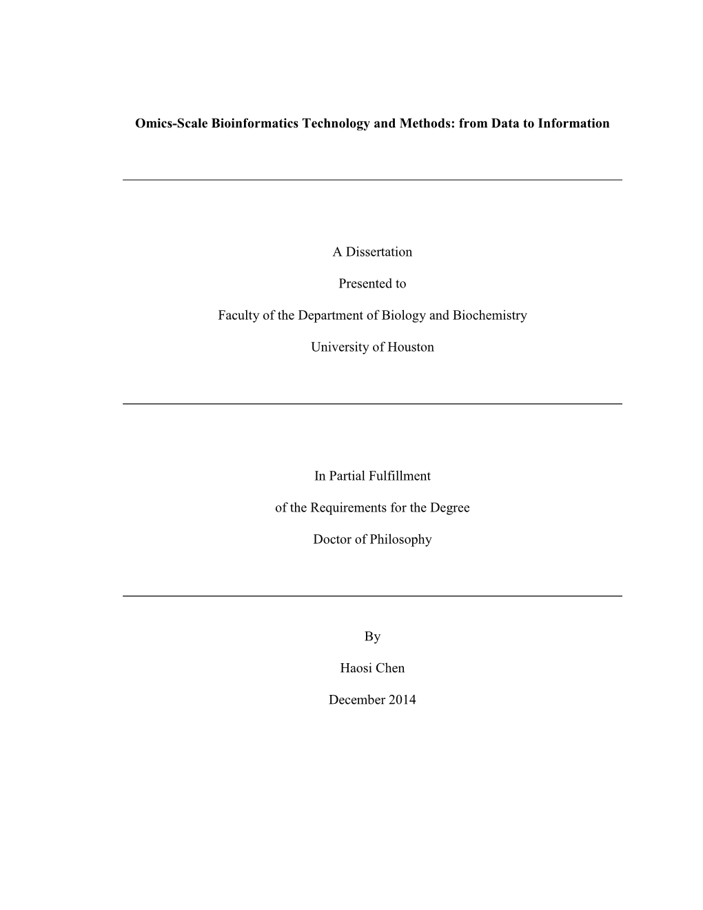 Omics-Scale Bioinformatics Technology and Methods: from Data to Information