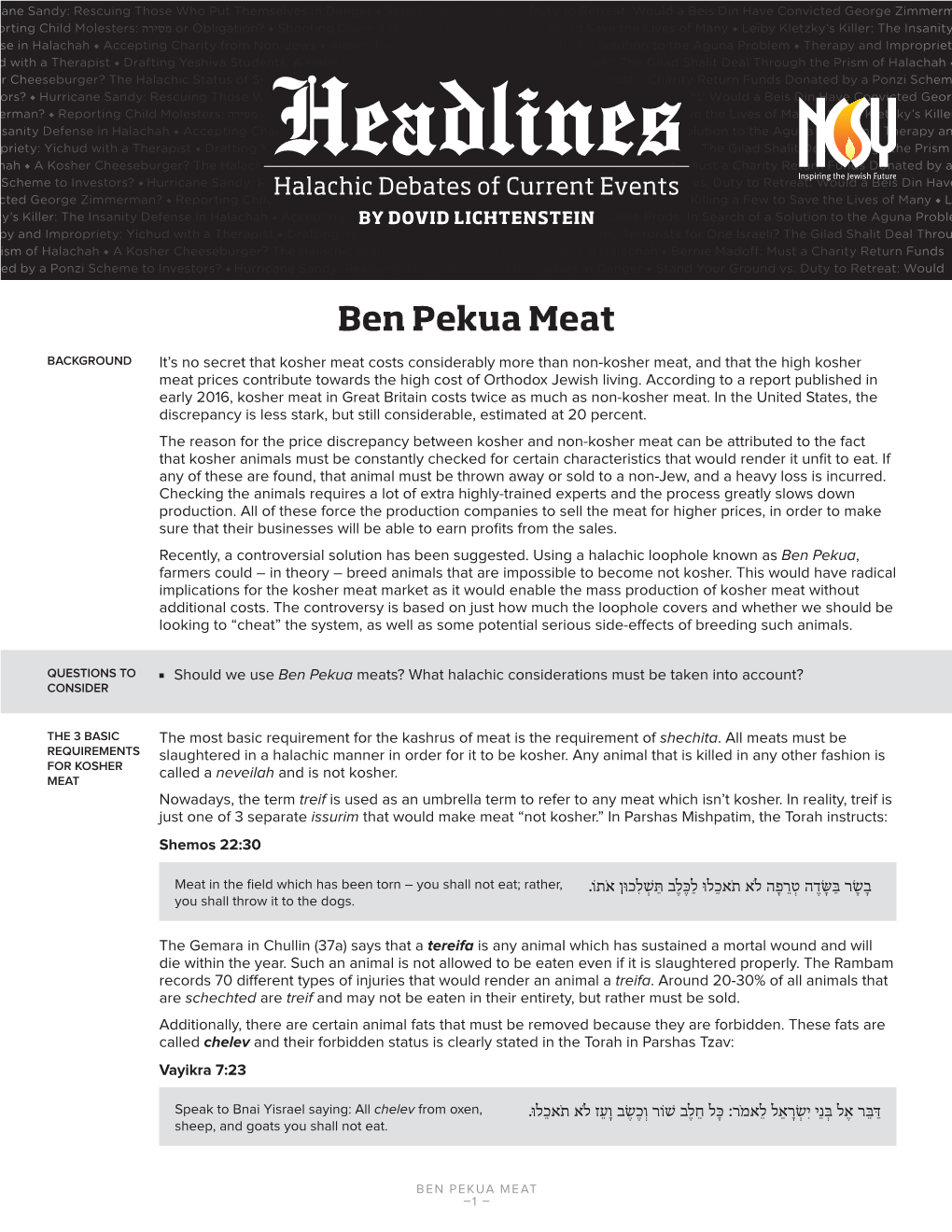 Ben Pekua Meat