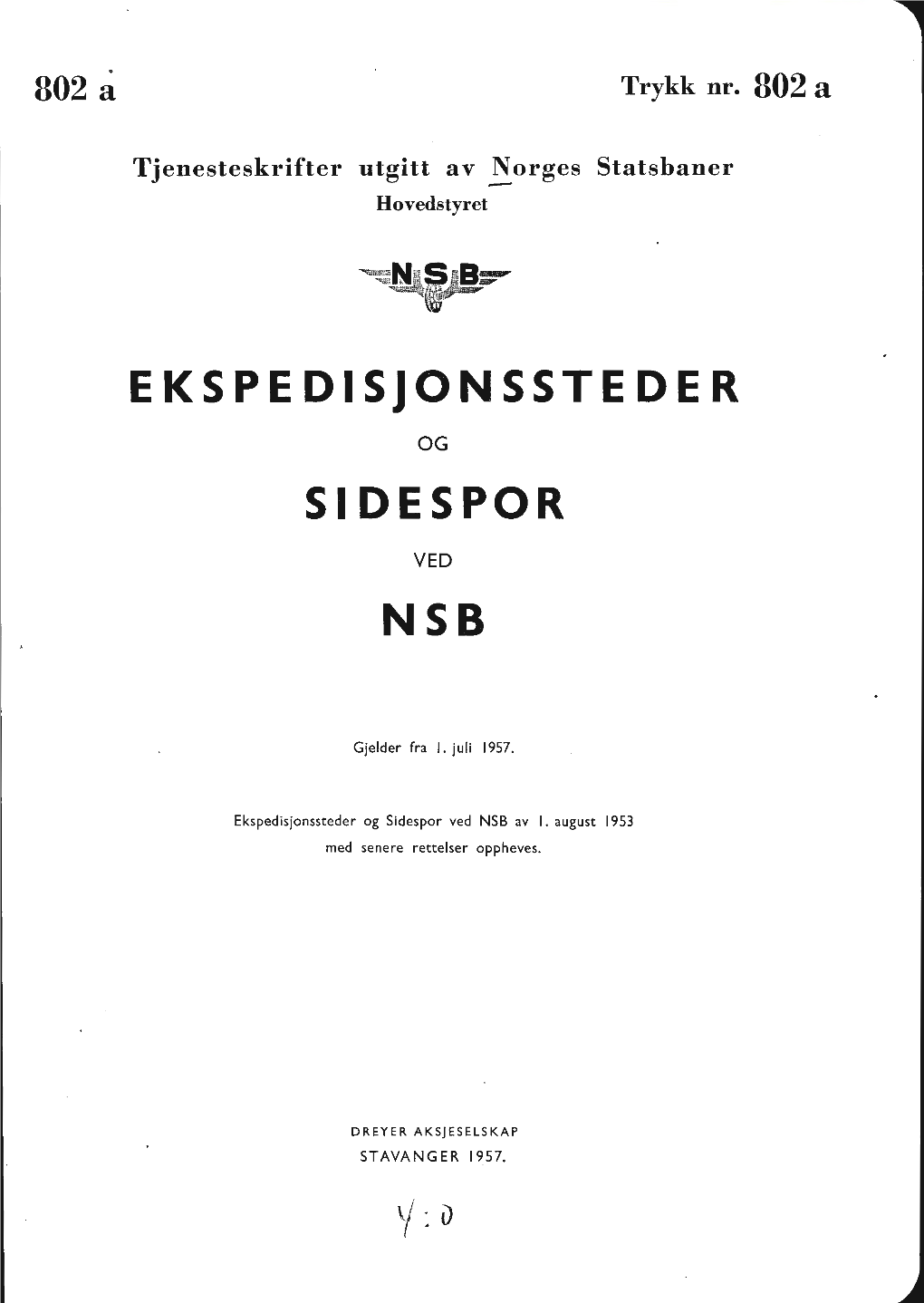 Ekspedisjonssteder Sidespor