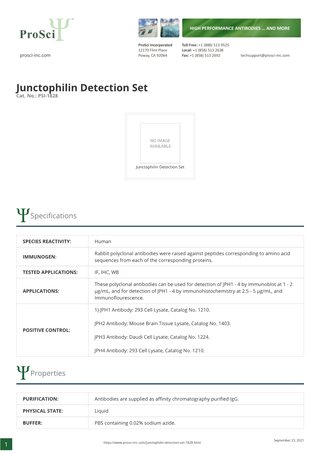 Junctophilin Detection Set Cat