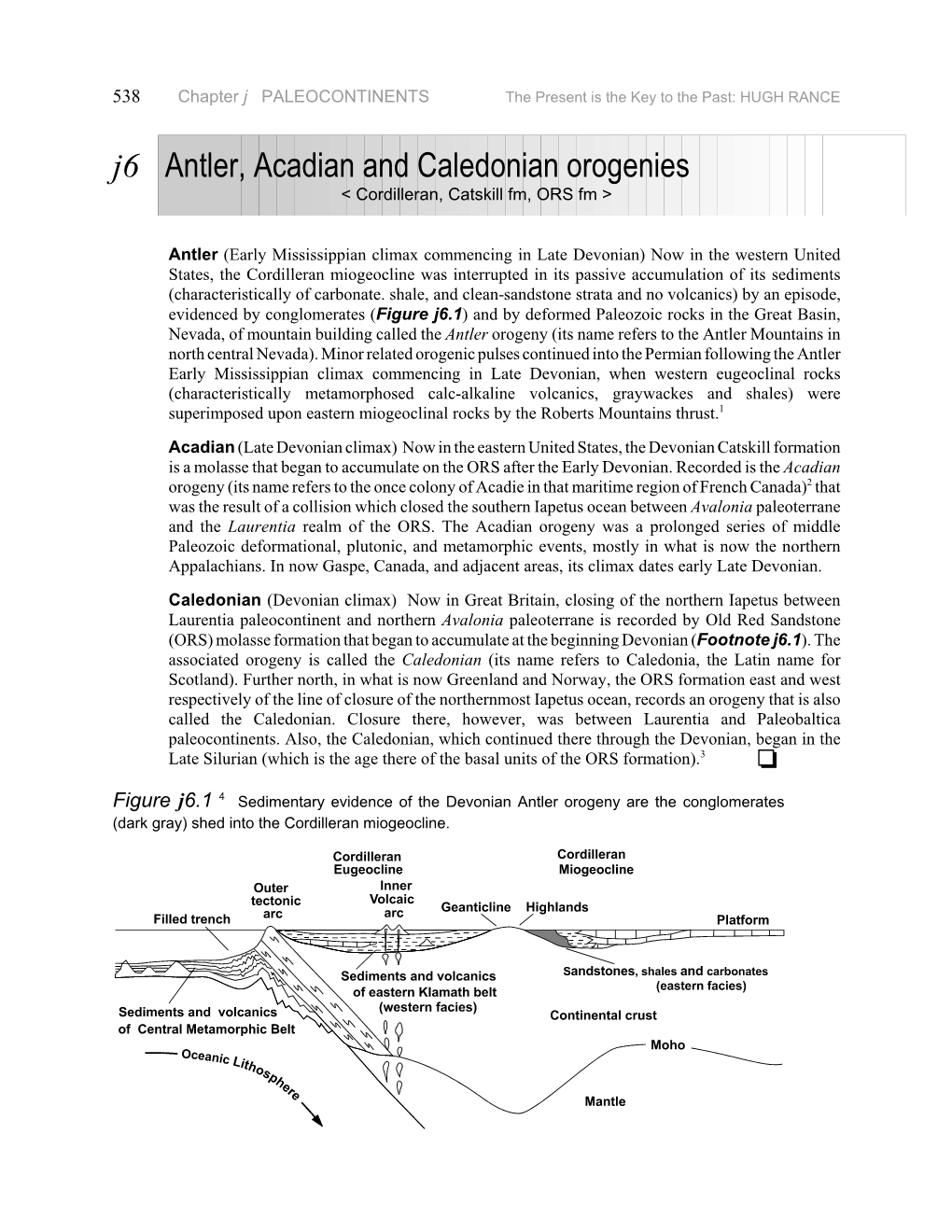 J6 Antler, Acadian and Caledonian Orogenies