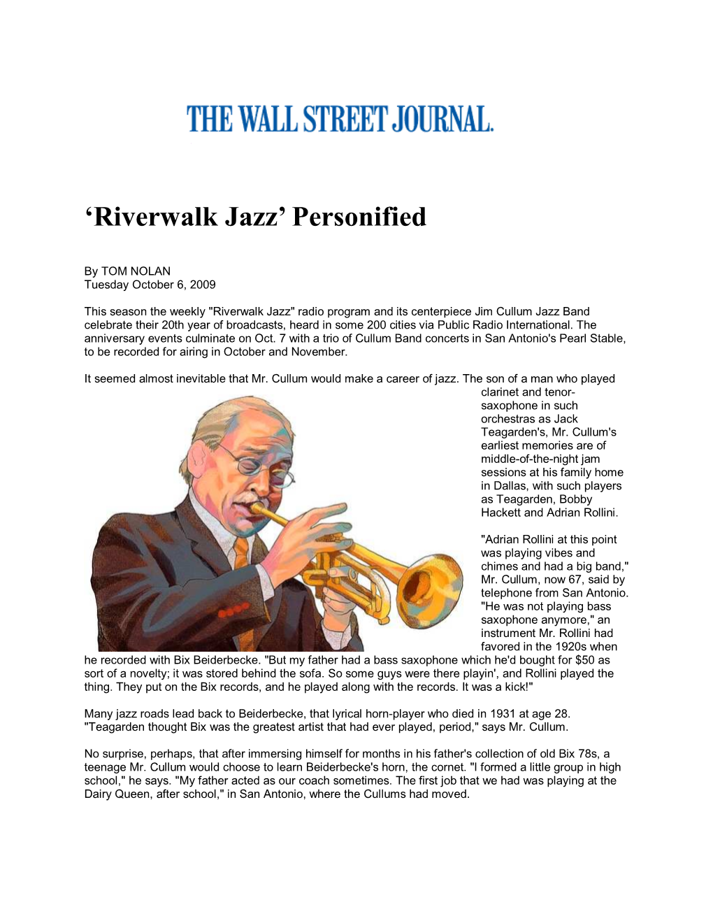 Riverwalk Jazz’ Personified