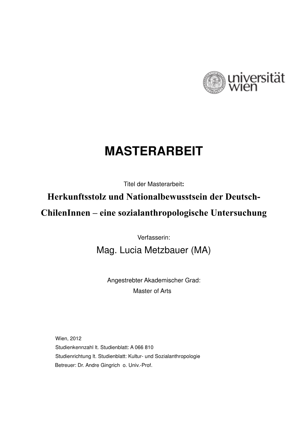 Masterarbeit