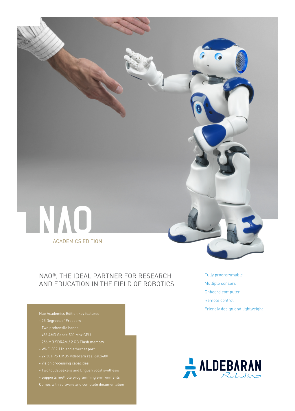 Nao®, the Ideal Partner for Research and Education