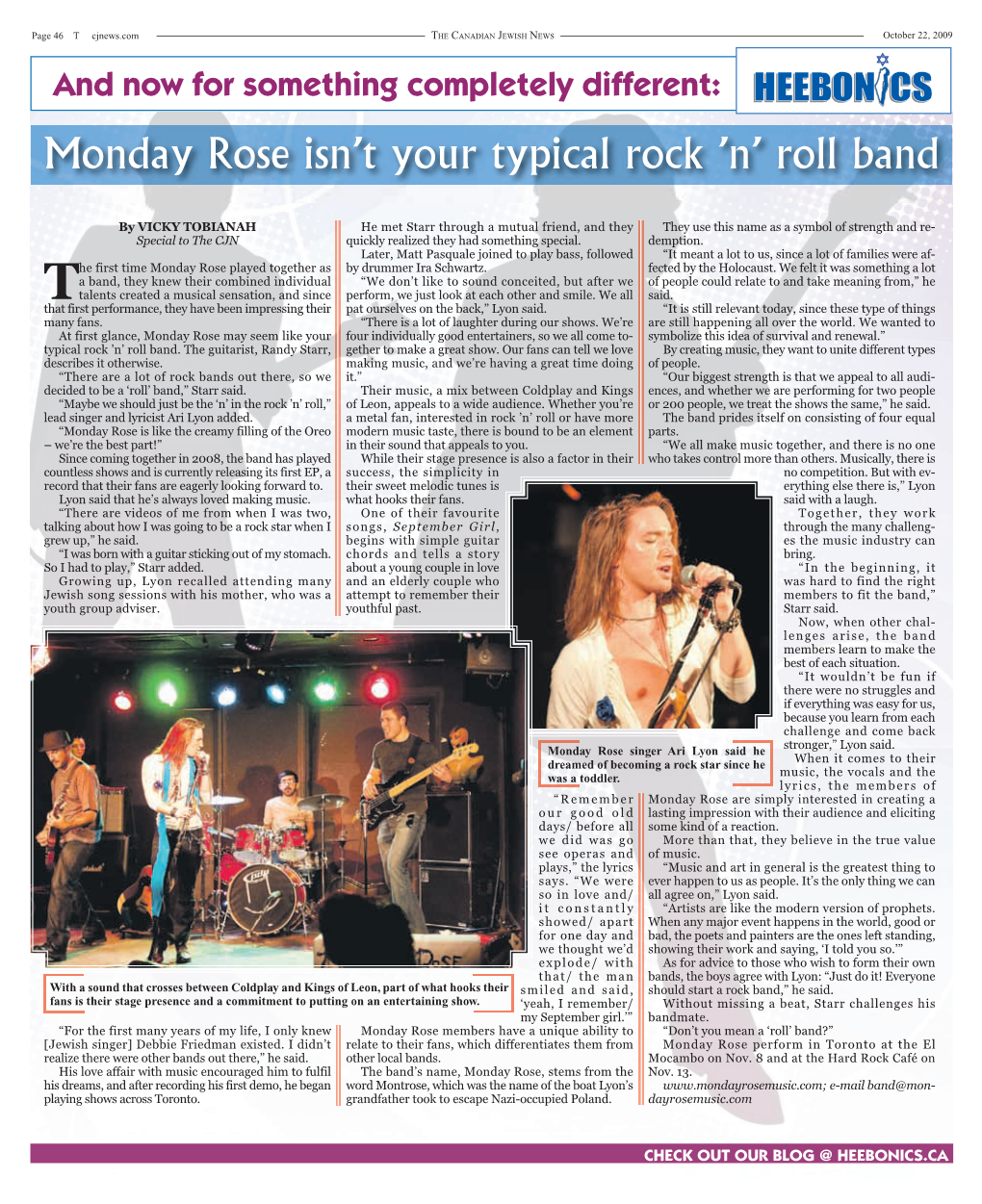 Monday Rose Isn't Your Typical Rock 'N' Roll Band