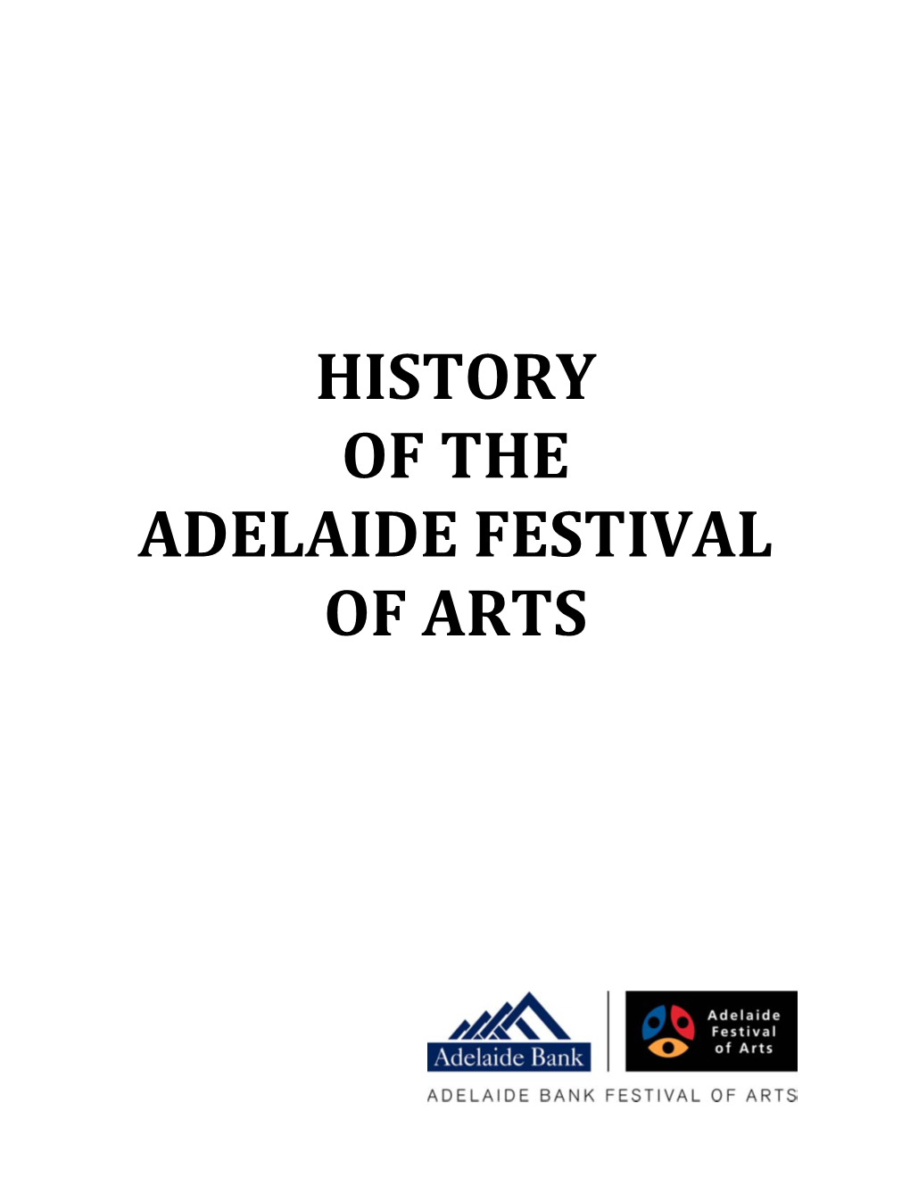 History of the Adelaide Festival of Arts