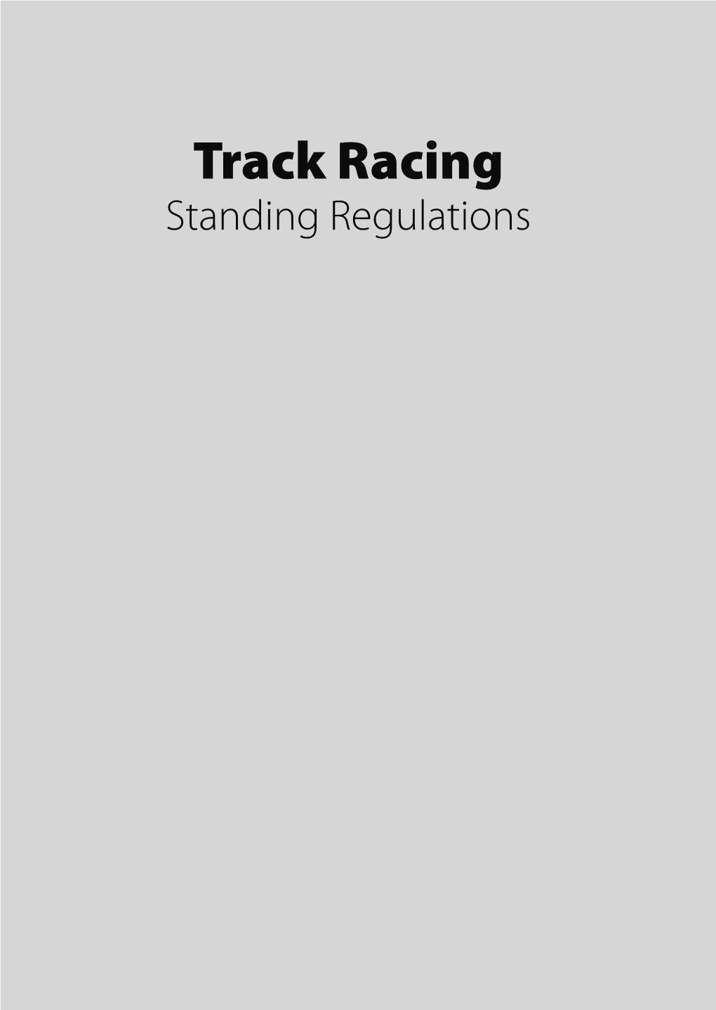 Track Racing Auto Cycle Union Handbook 2015