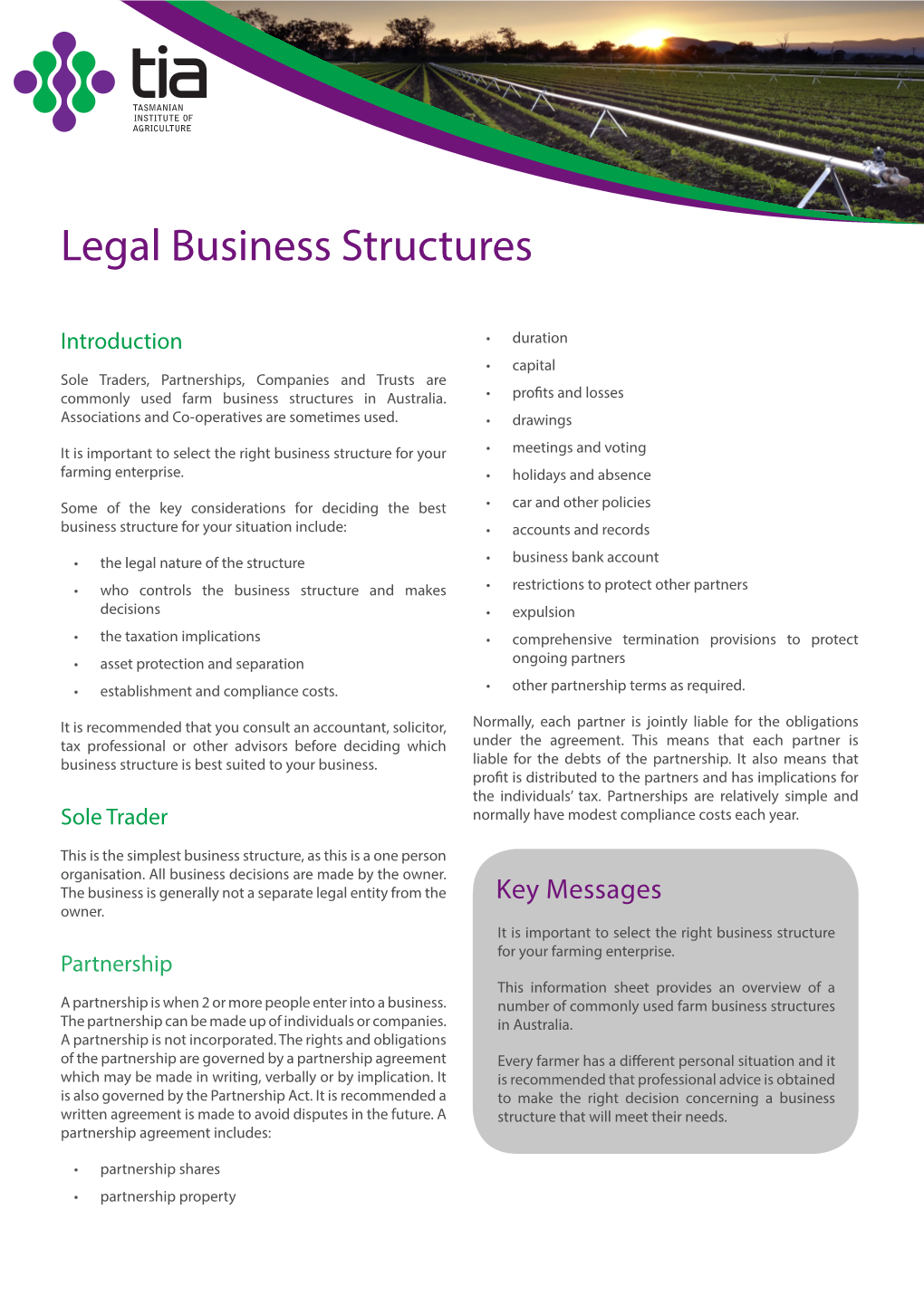 Legal Business Structures