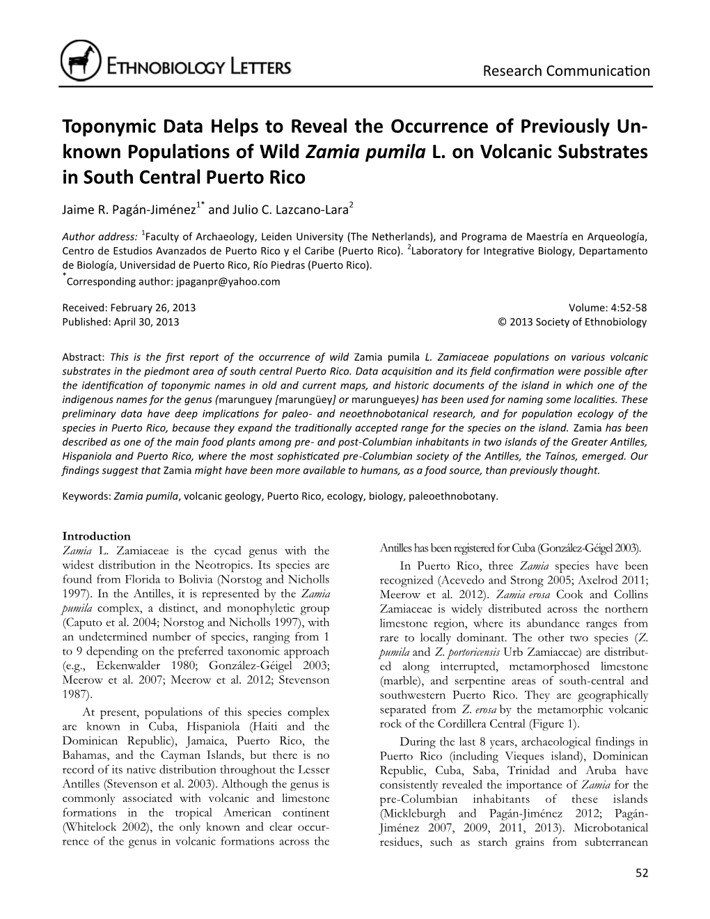 Toponymic Data Helps to Reveal the Occurrence of Previously Unknown