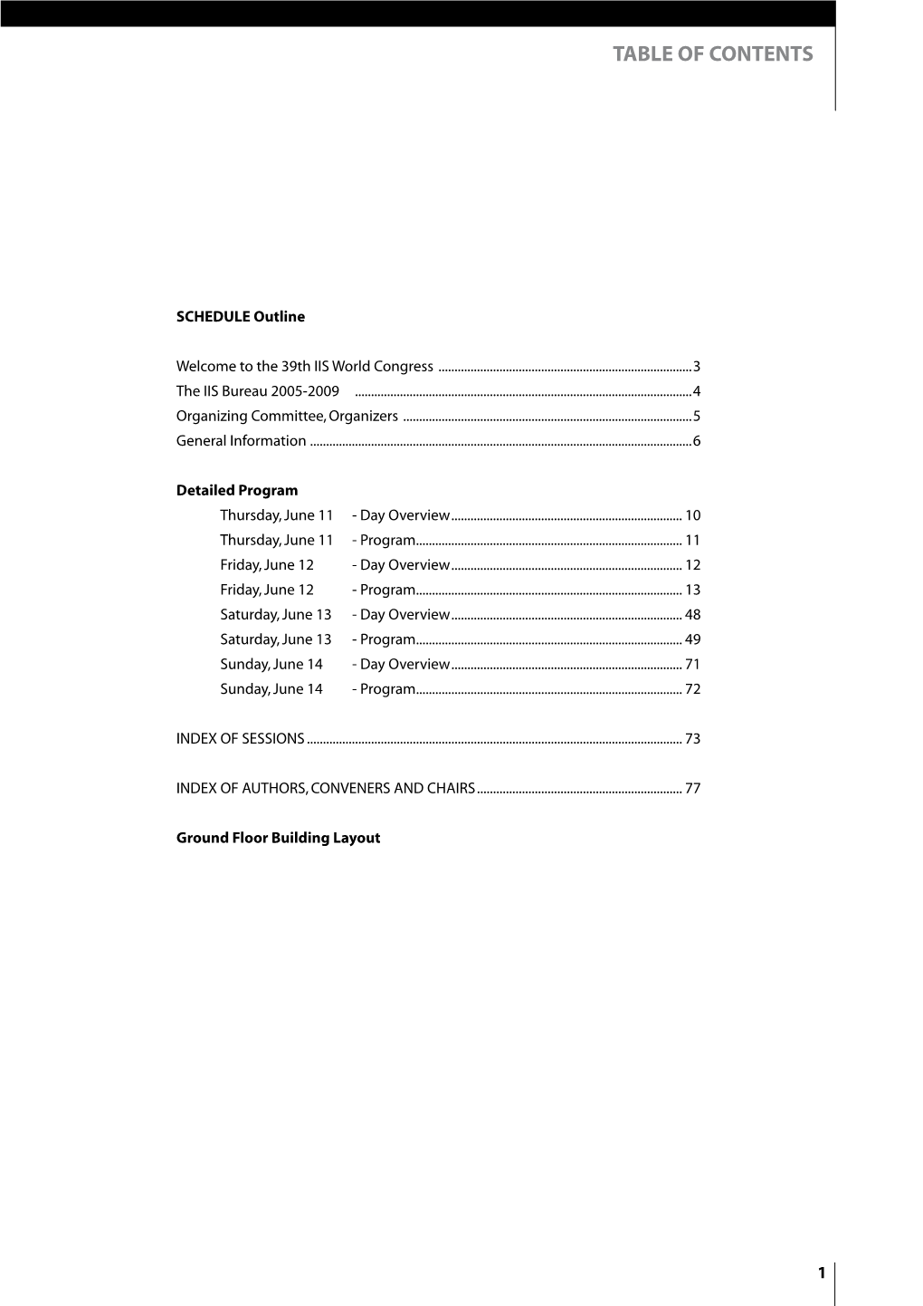 Table of Contents