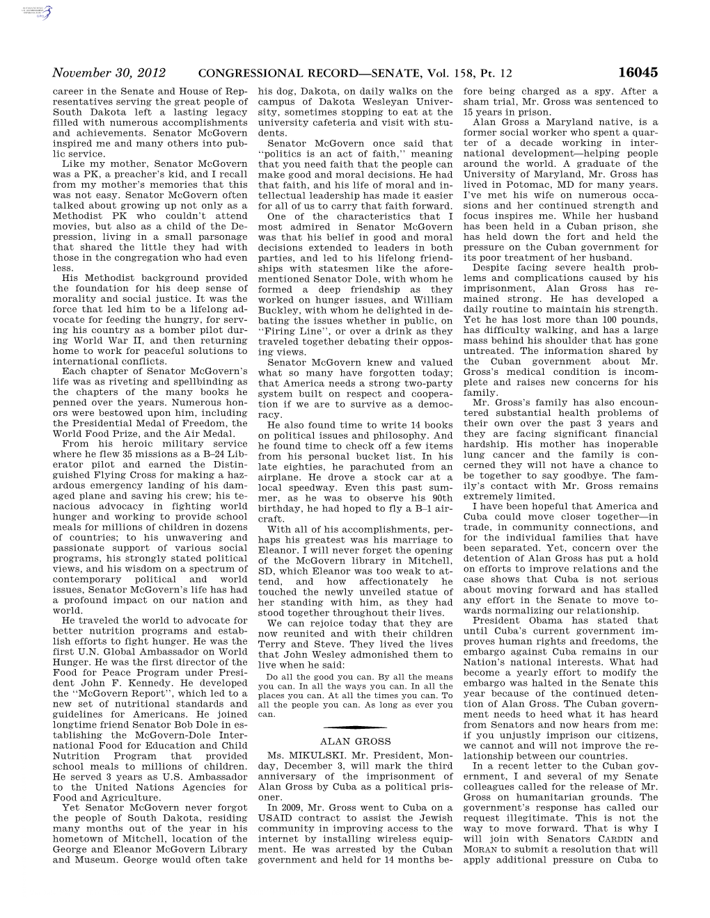 CONGRESSIONAL RECORD—SENATE, Vol. 158, Pt