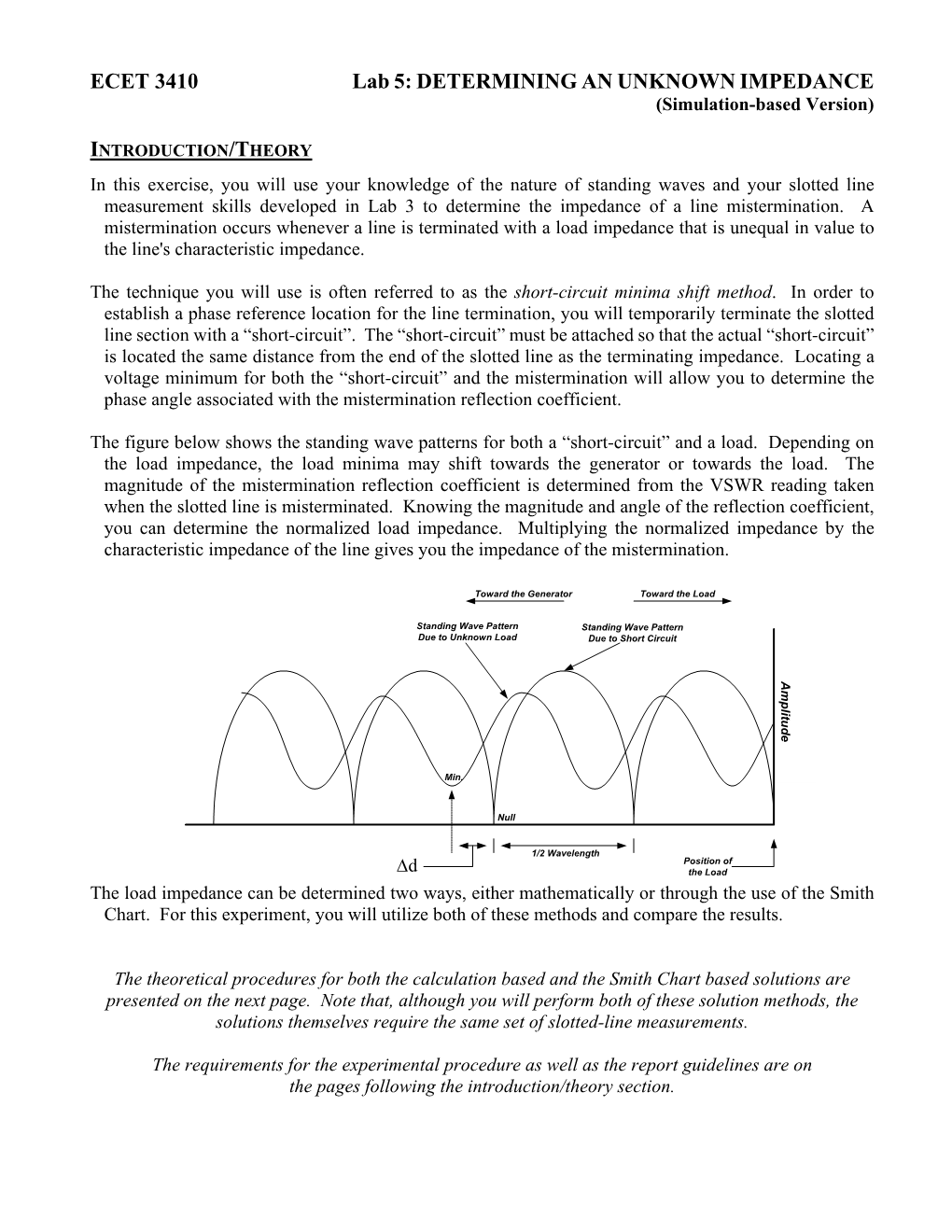 ECET 3410 Lab 5: DETERMINING an UNKNOWN IMPEDANCE (Simulation-Based Version)