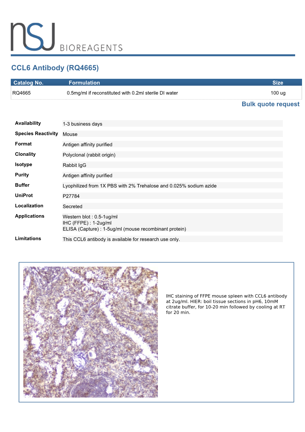 CCL6 Antibody (RQ4665)