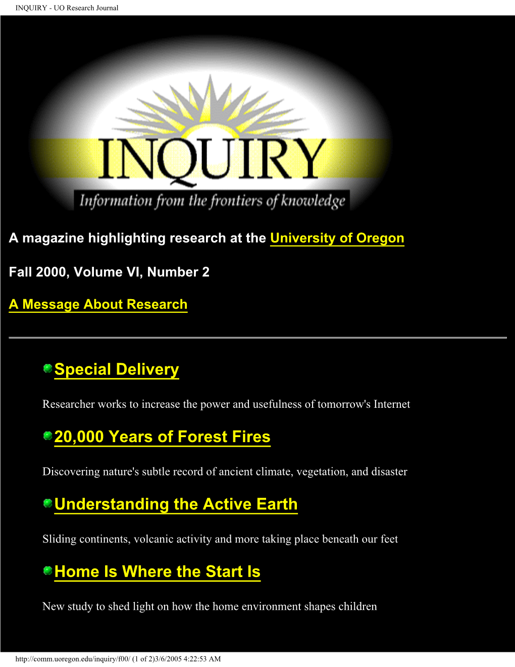 INQUIRY - UO Research Journal