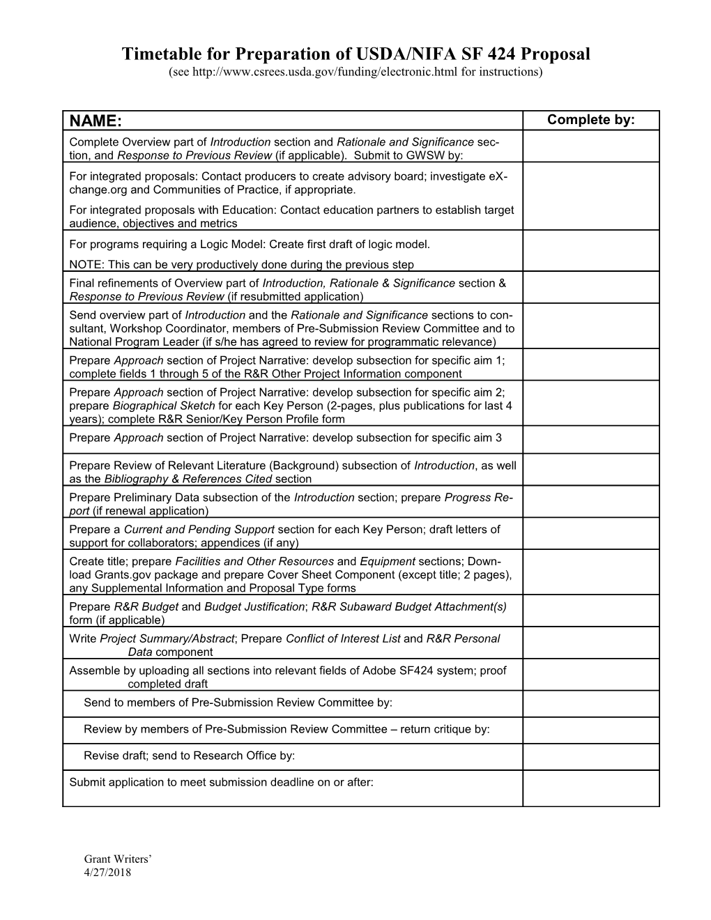 Final Refinements of Specific Aims Section, Significance Paragraph of Background And