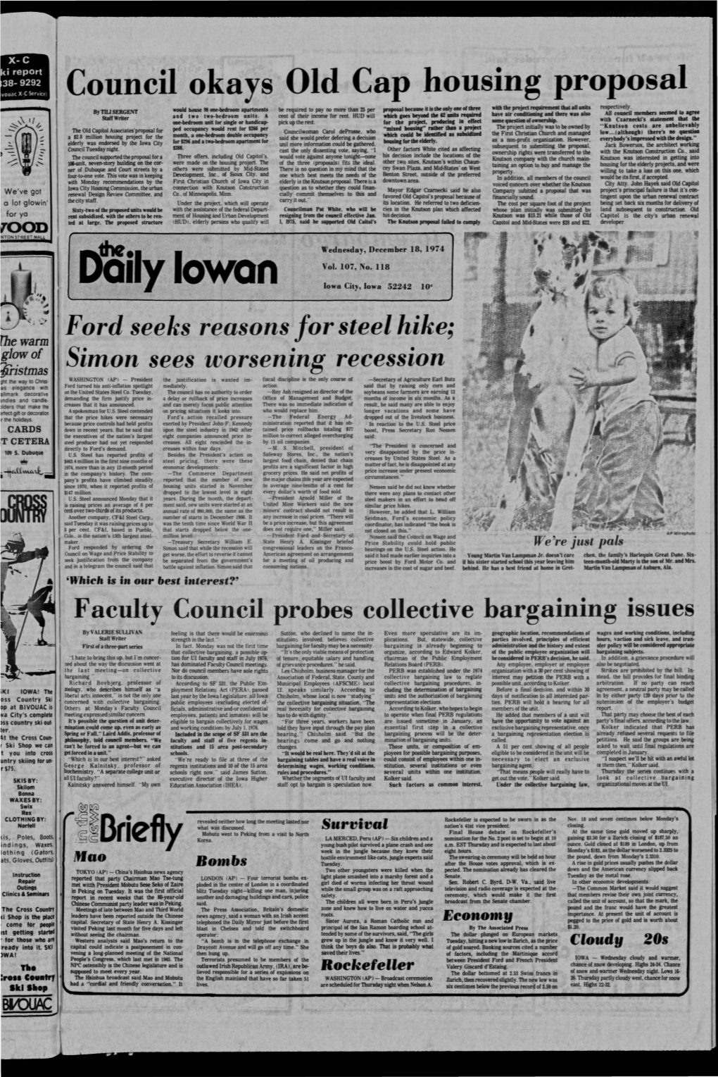 Daily Iowan (Iowa City, Iowa), 1974-12-18