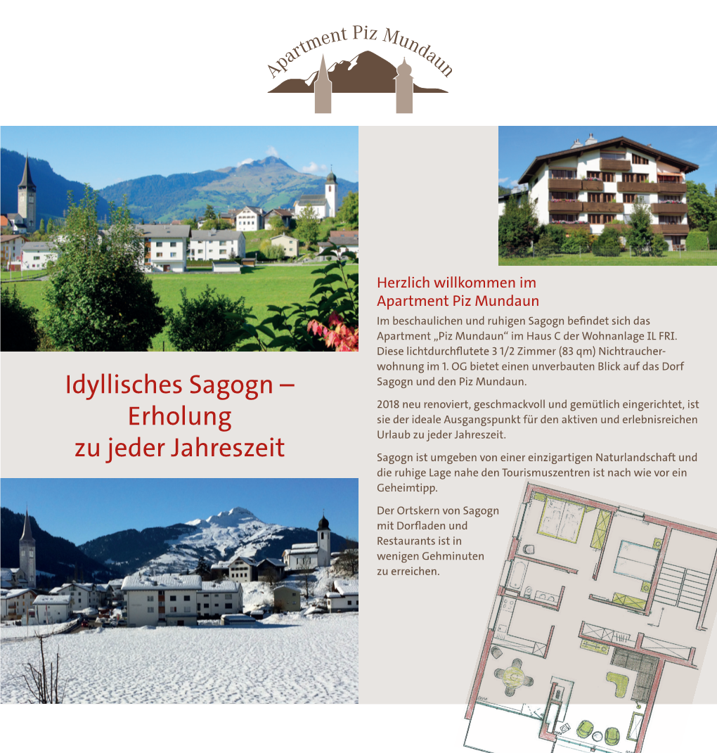 Idyllisches Sagogn – Sagogn Und Den Piz Mundaun