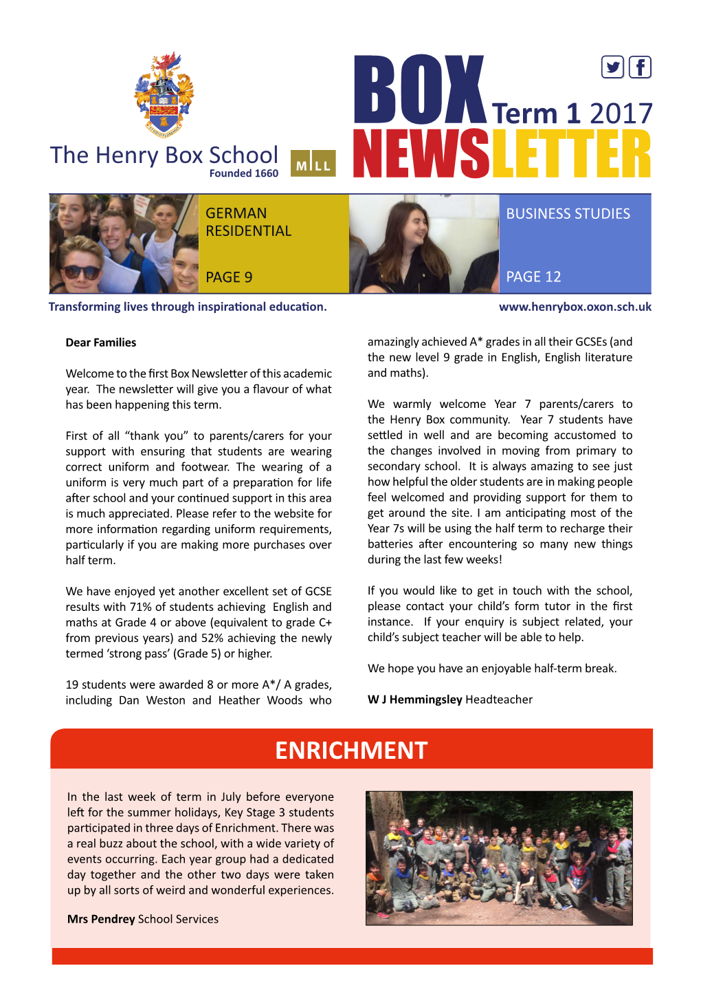 Newsletter German Business Studies Residential