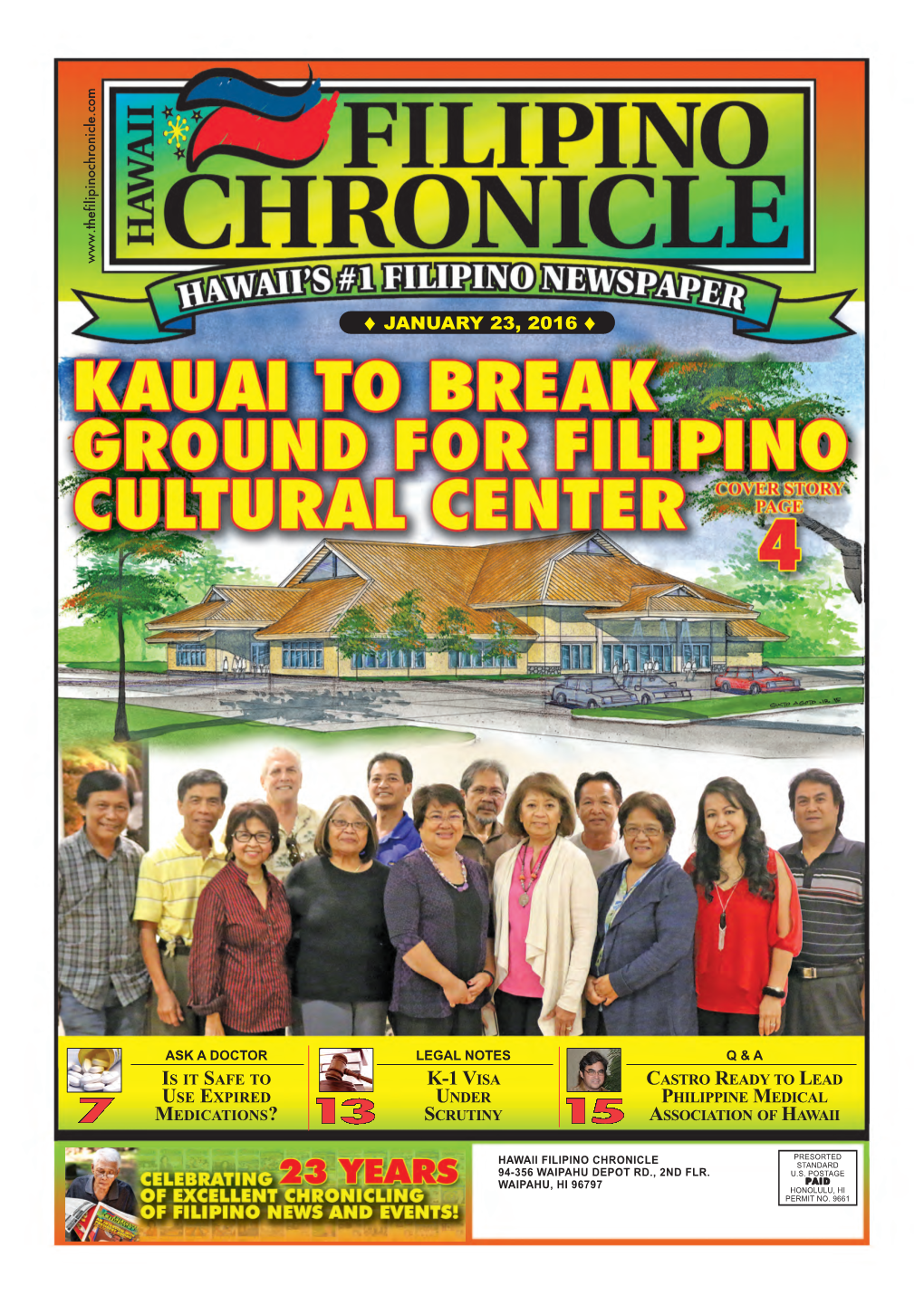 January 23, 2016 Hawaii Filipino Chronicle  1