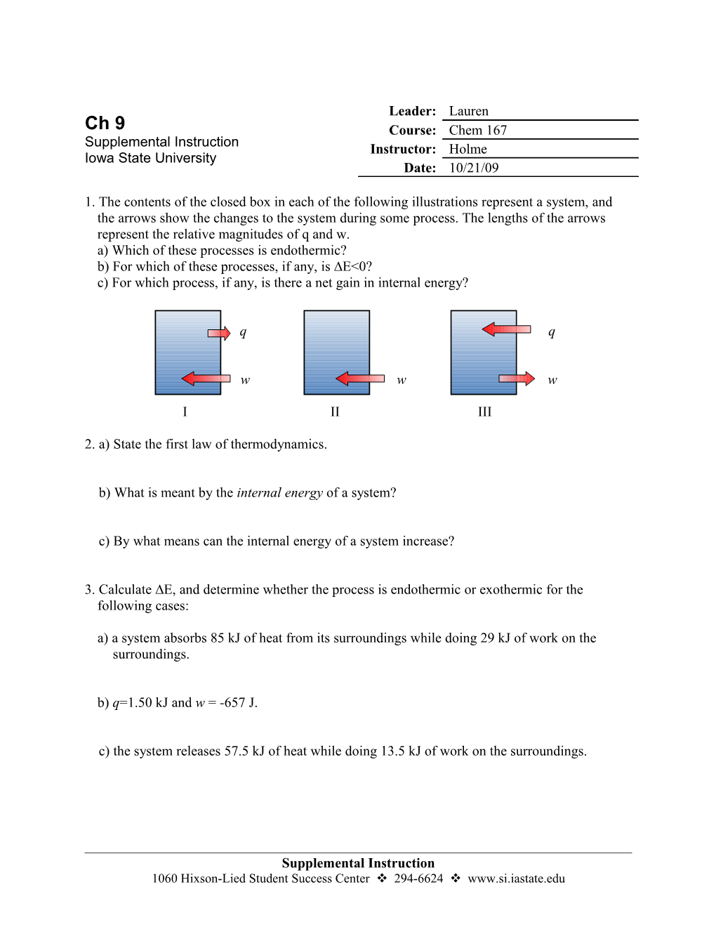 A) Which of These Processes Is Endothermic?