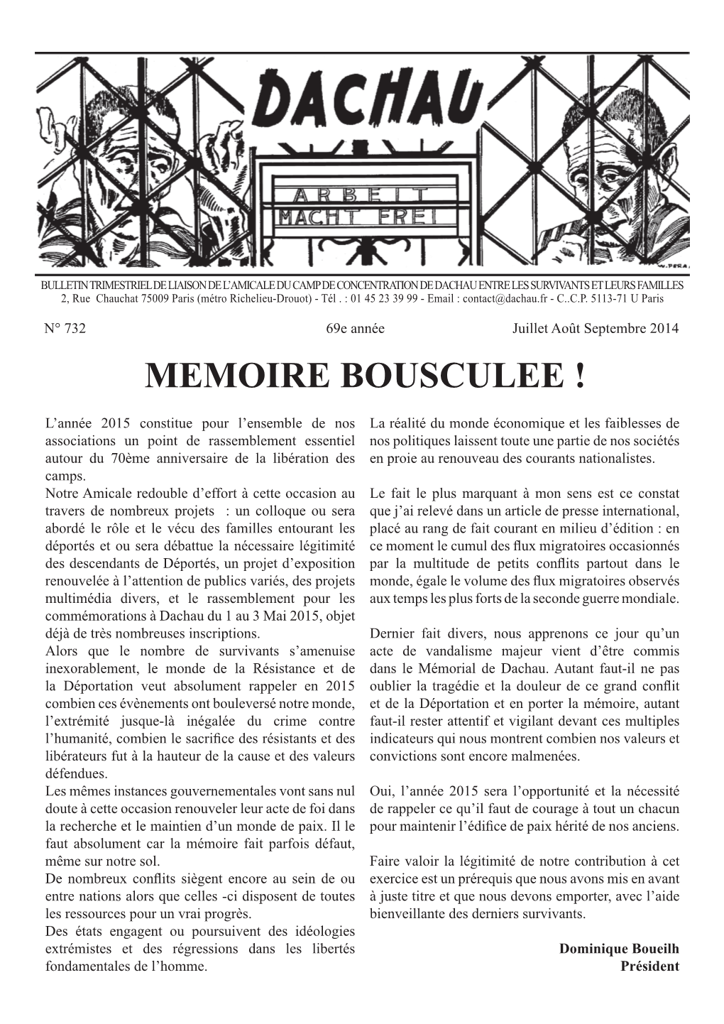 Memoire Bousculee !