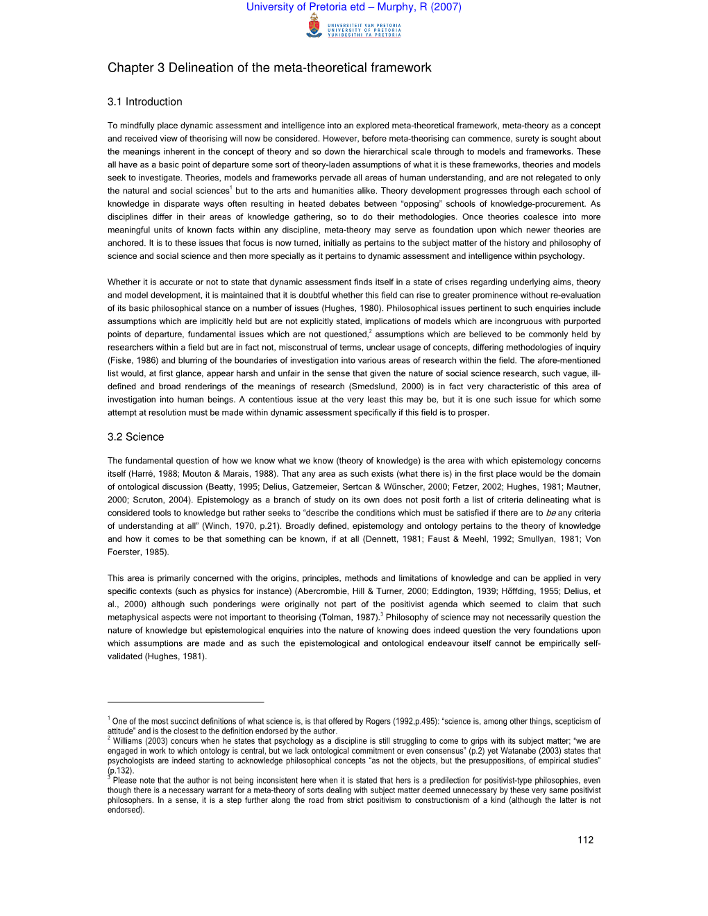 Chapter 3 Delineation of the Meta-Theoretical Framework