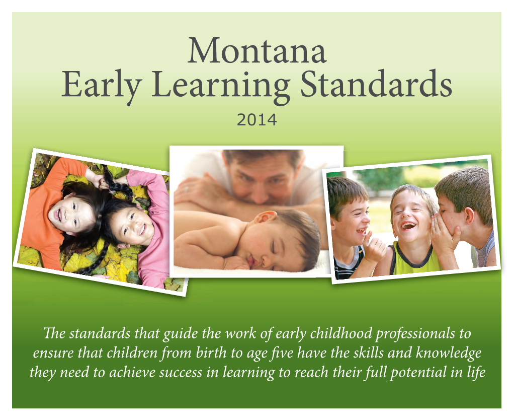 Montana Early Learning Standards 2014