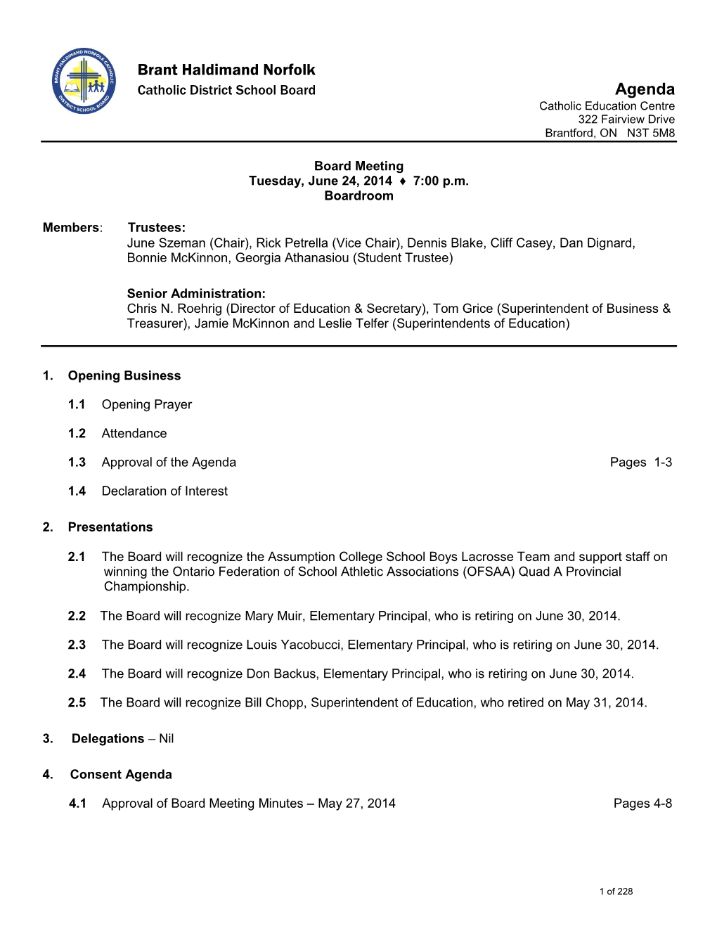 Brant Haldimand Norfolk Agenda