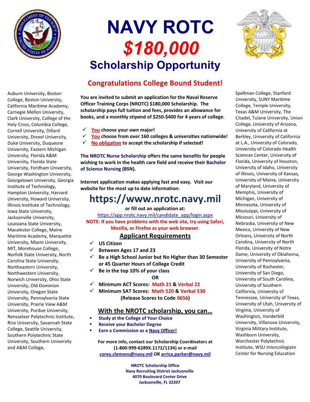 NROTC Scholarship Resource