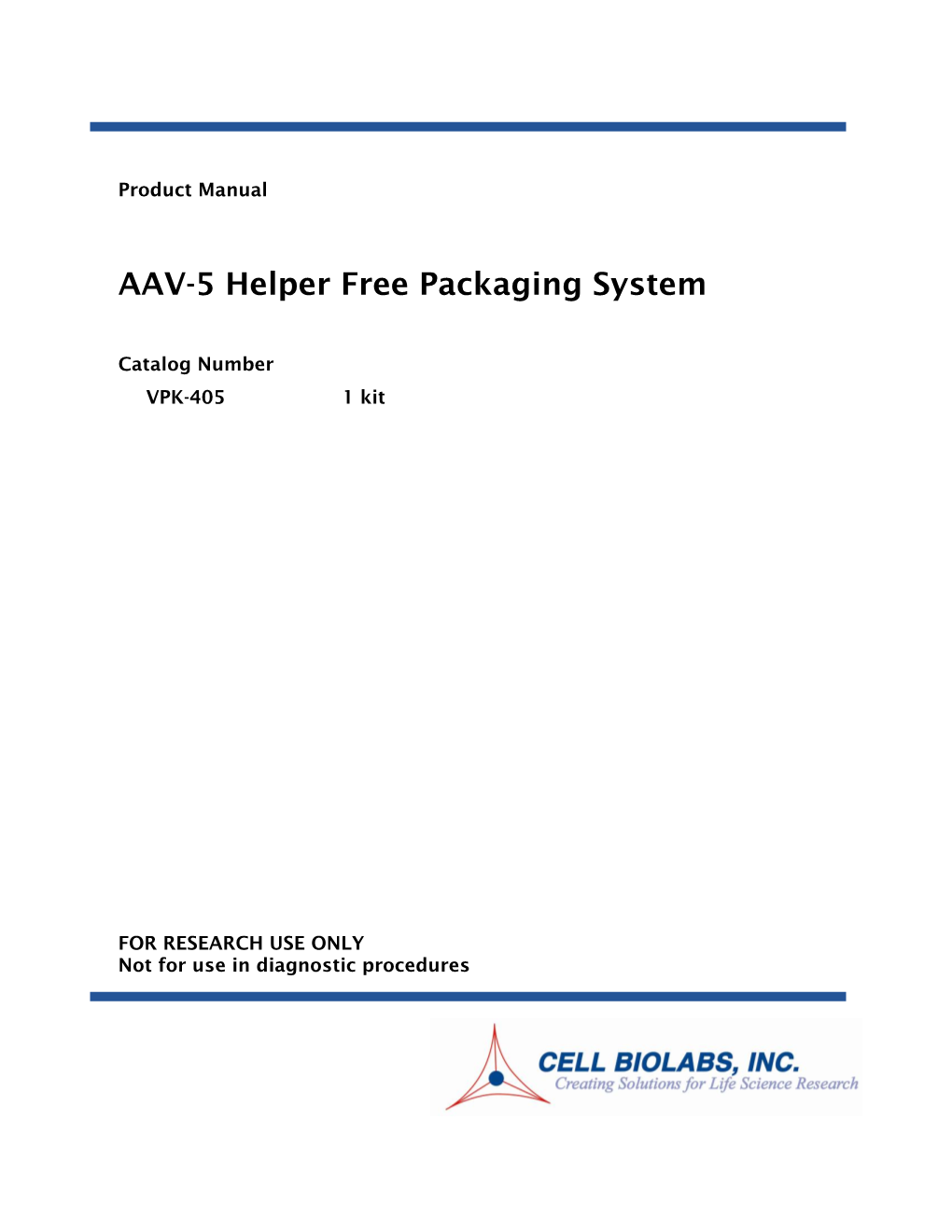 AAV-5 Helper Free Packaging System