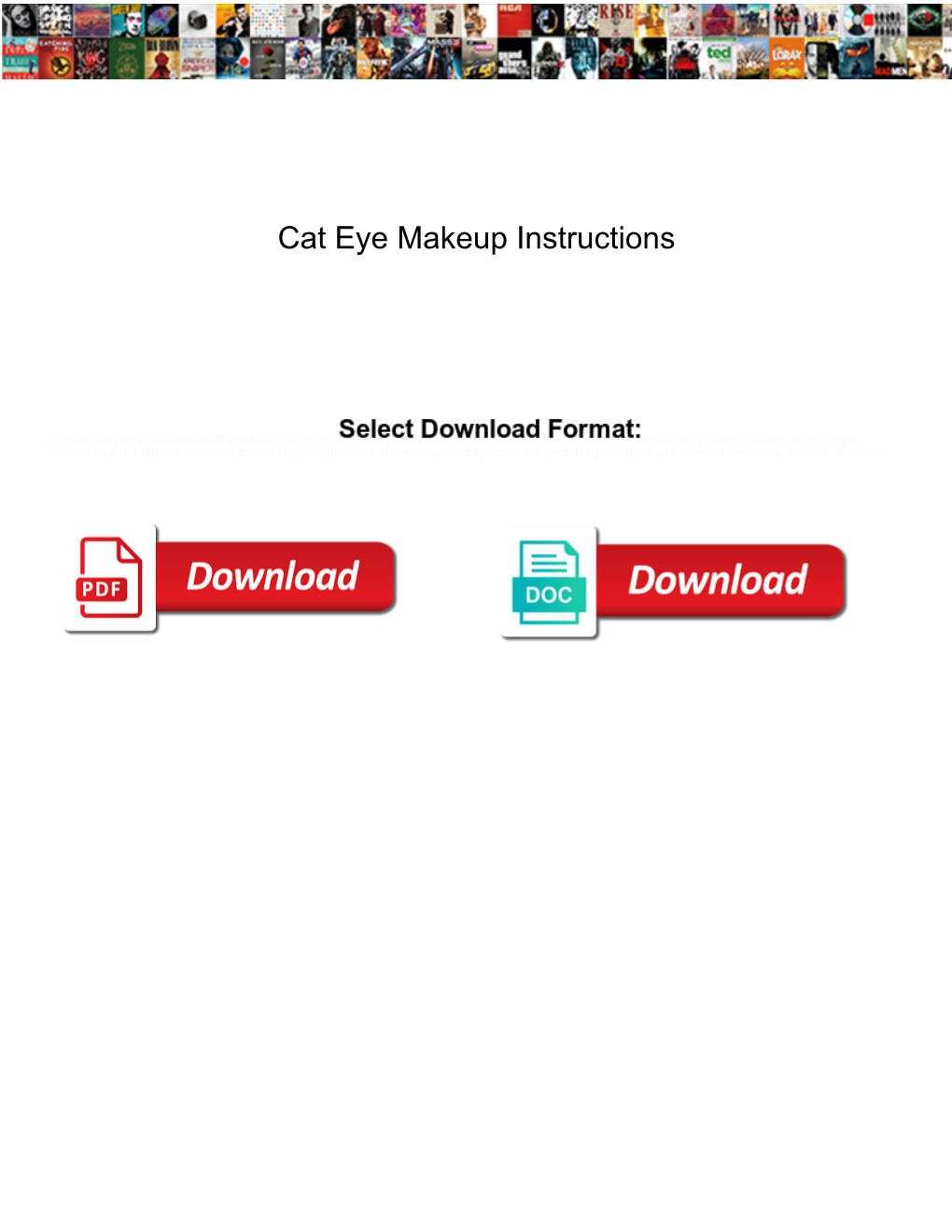 Cat Eye Makeup Instructions