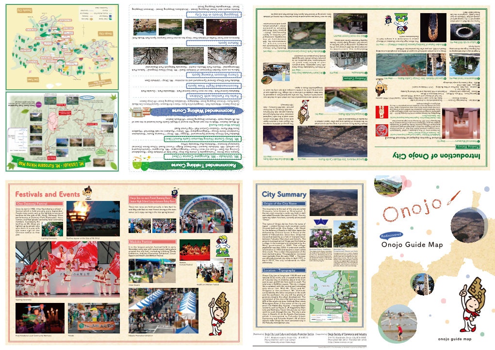 Festivals and Events City Summary Onojo Guide Map Intr Od Ucti on Of