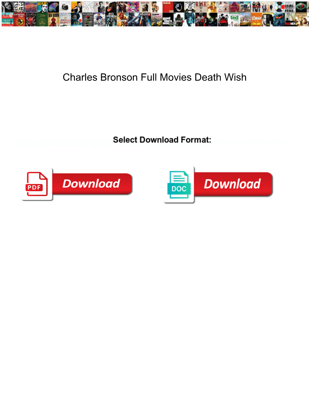 Charles Bronson Full Movies Death Wish