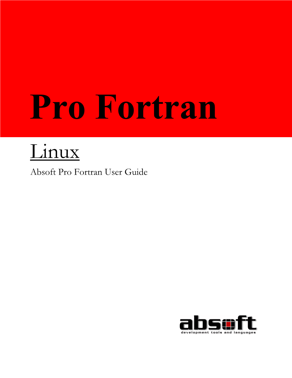 Absoft Fortran Linux