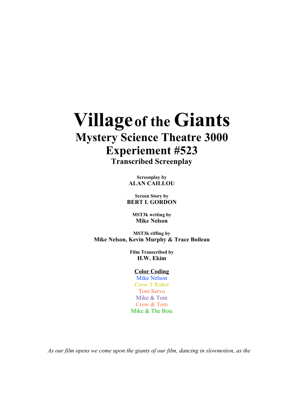 Villageof the Giants