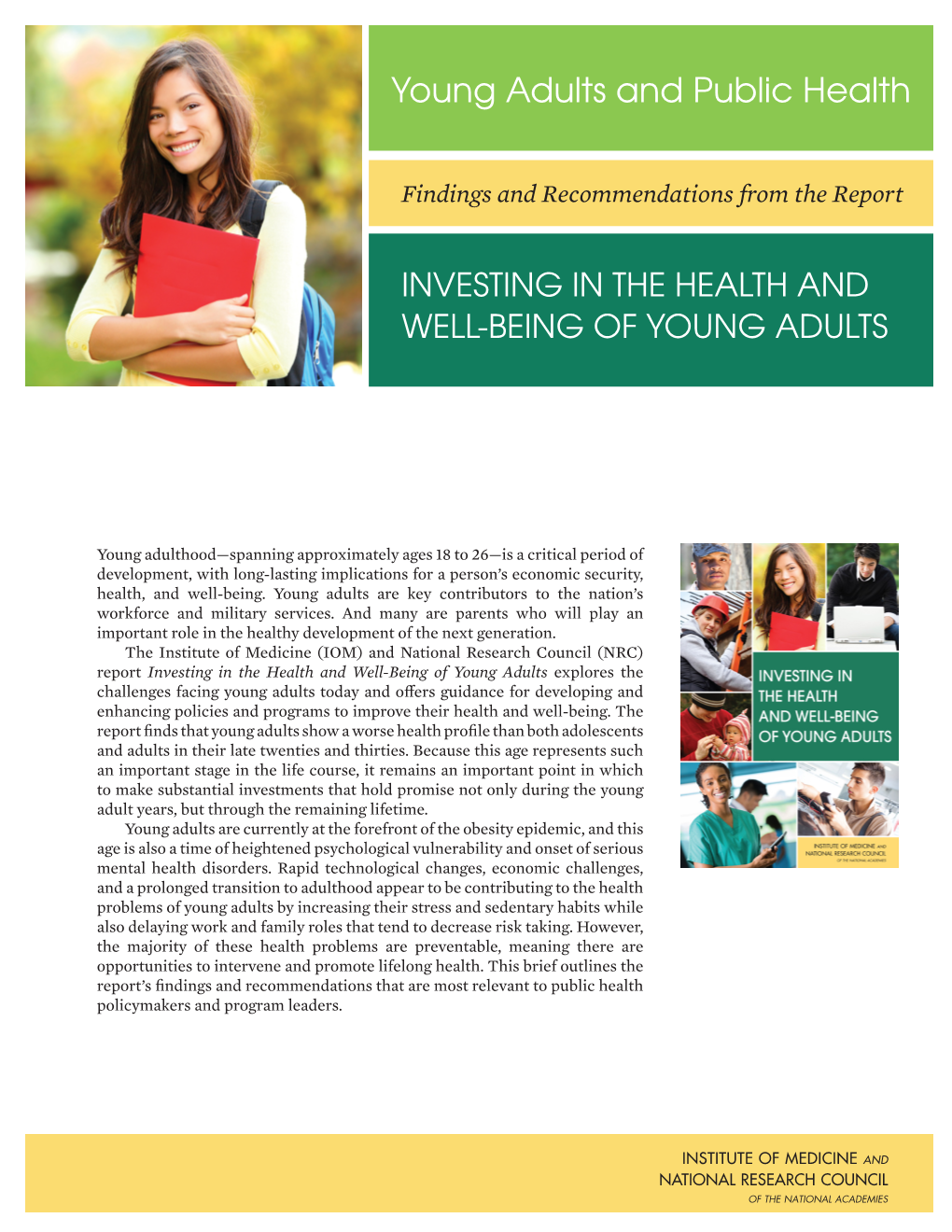 Brief: Young Adults and Public Health