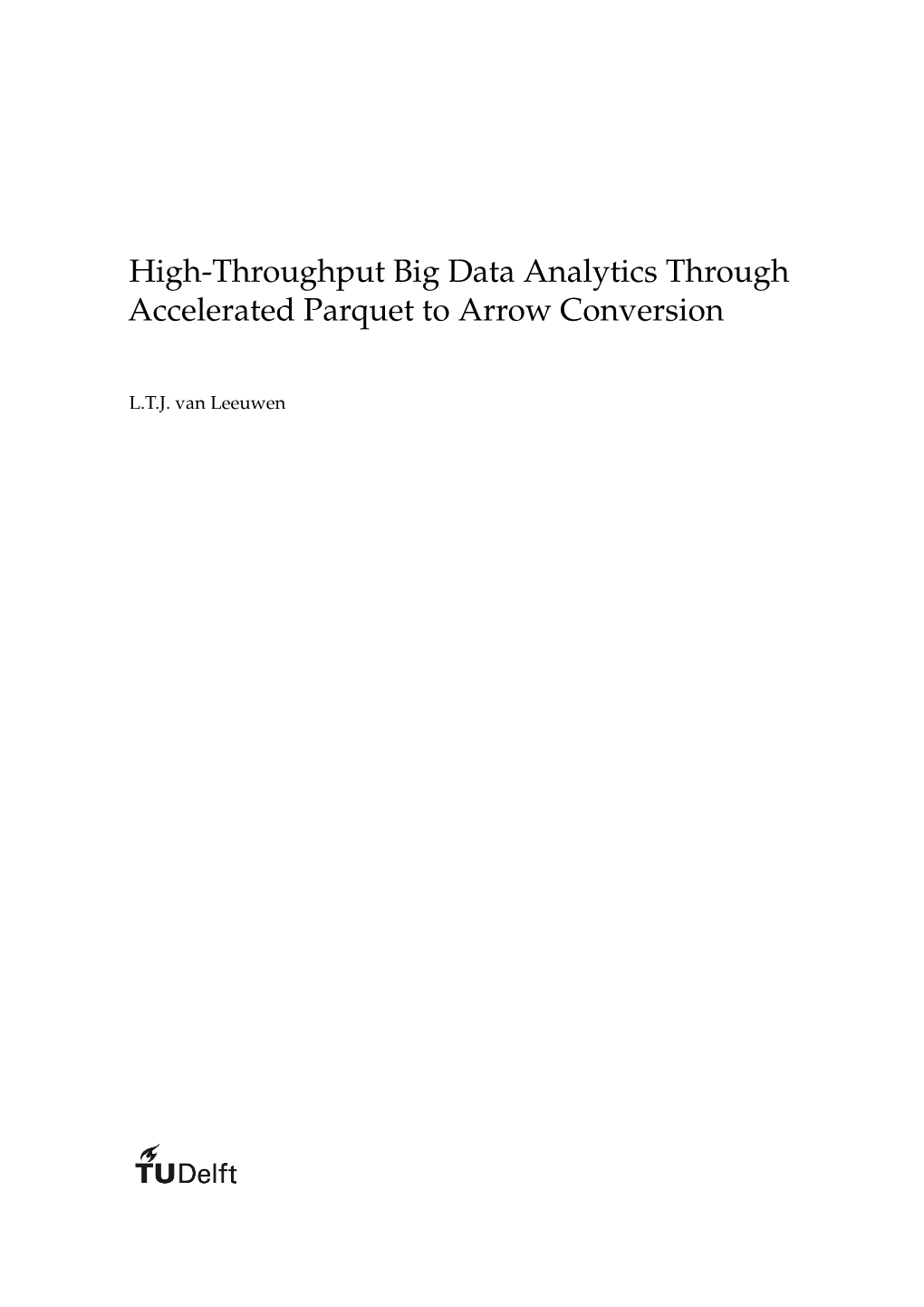 High-Throughput Big Data Analytics Through Accelerated Parquet to Arrow Conversion