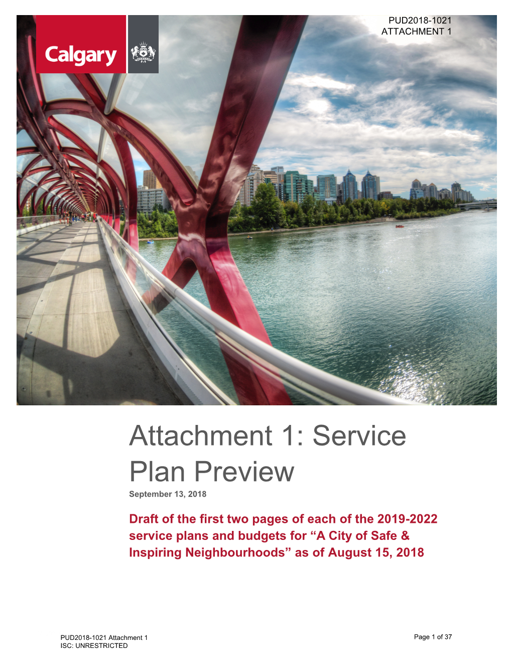 Service Plan Preview September 13, 2018