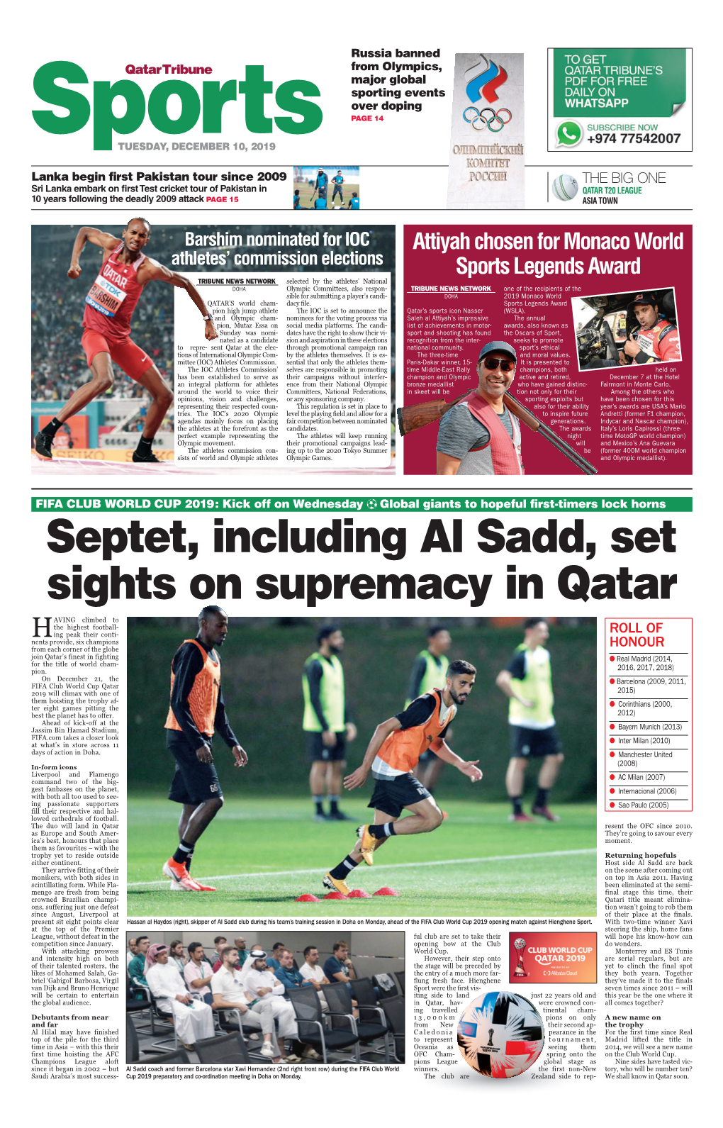 Septet, Including Al Sadd, Set Sights on Supremacy in Qatar