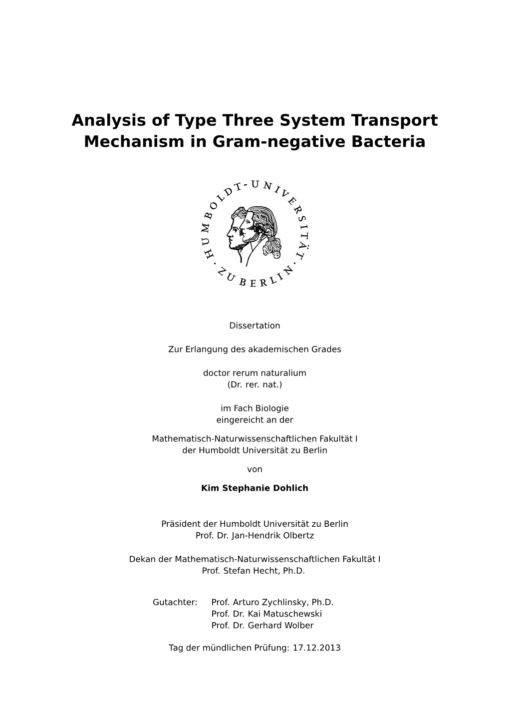 Analysis of Type Three System Transport Mechanism in Gram-Negative Bacteria