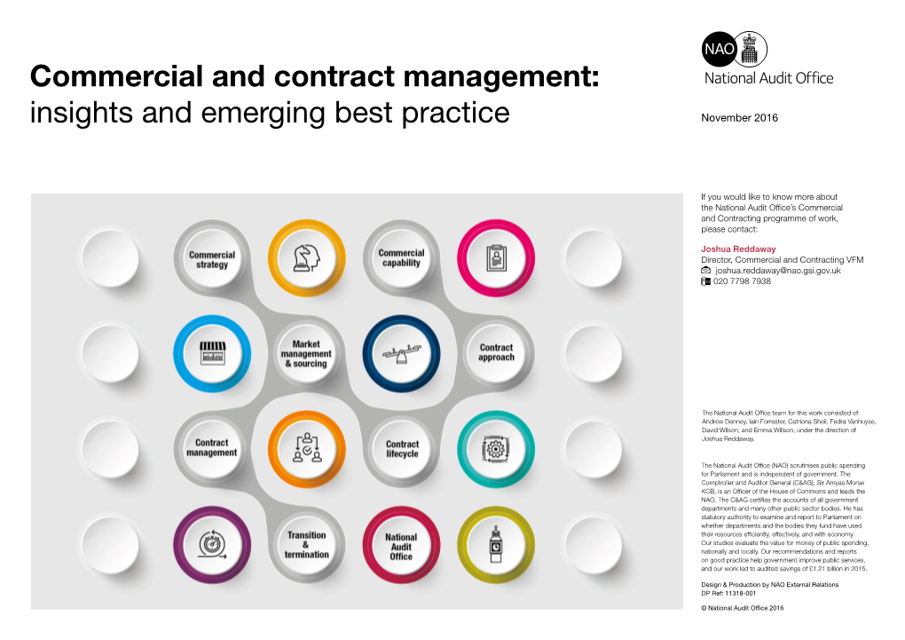 Commercial and Contract Management Insights and Emerging Best Practice