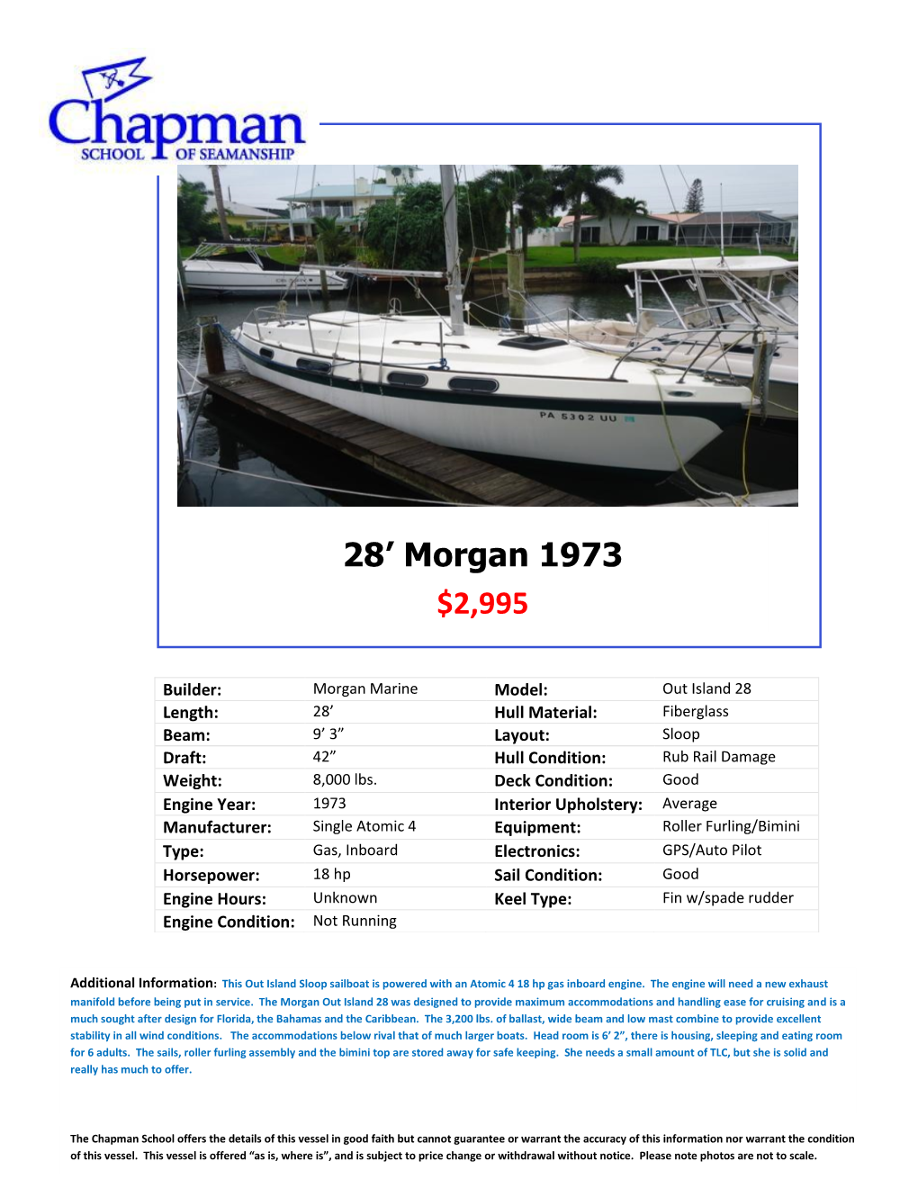 28' Morgan 1973