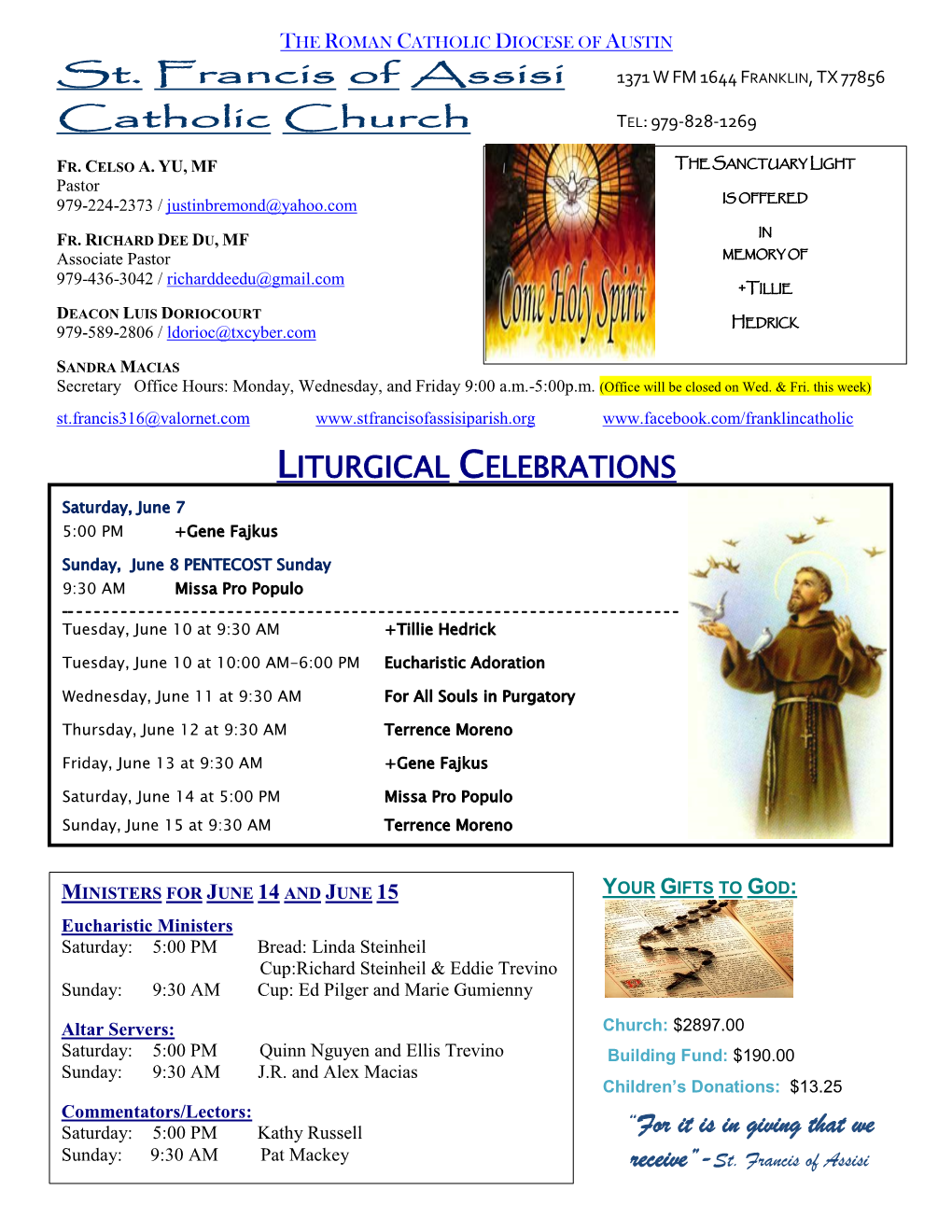 Liturgical Celebrations
