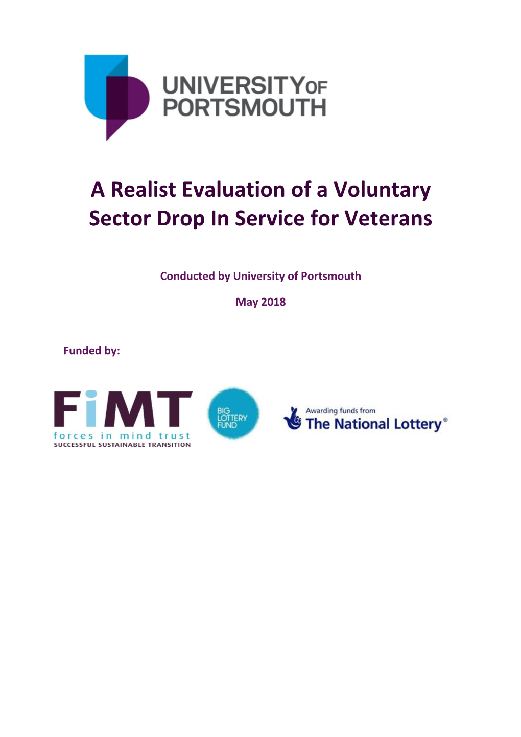 A Realist Evaluation of a Voluntary Sector Drop in Service for Veterans