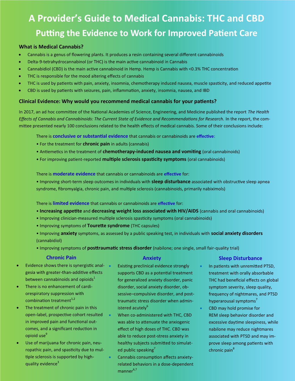 A Provider's Guide to Medical Cannabis: THC And