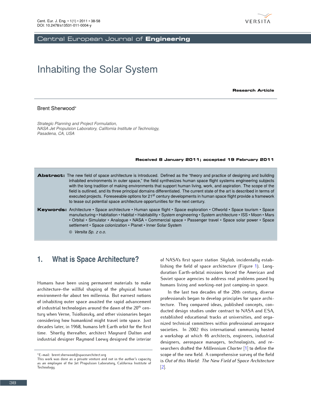 Inhabiting the Solar System