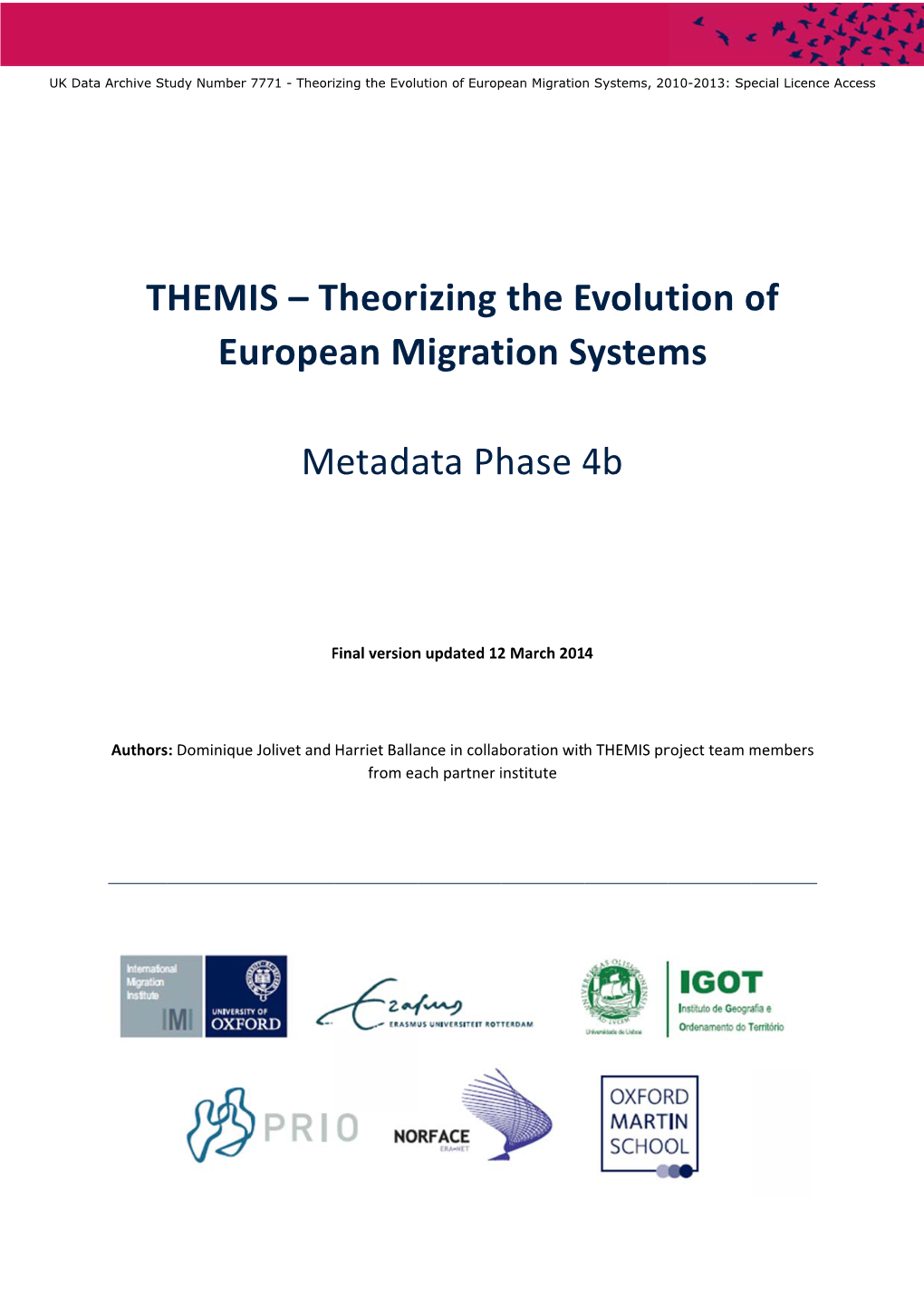 SN 7771 THEMIS Metadata Phase 4B