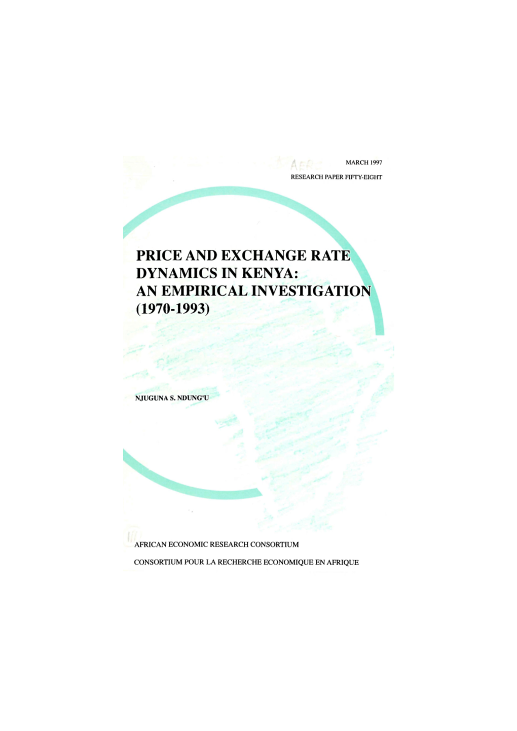 Price and Exchange Rate Dynamics in Kenya: an Empirical Investigation (1970-1993)